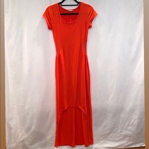 Derek Heart Orange High Low Maxi Dress Size Medium